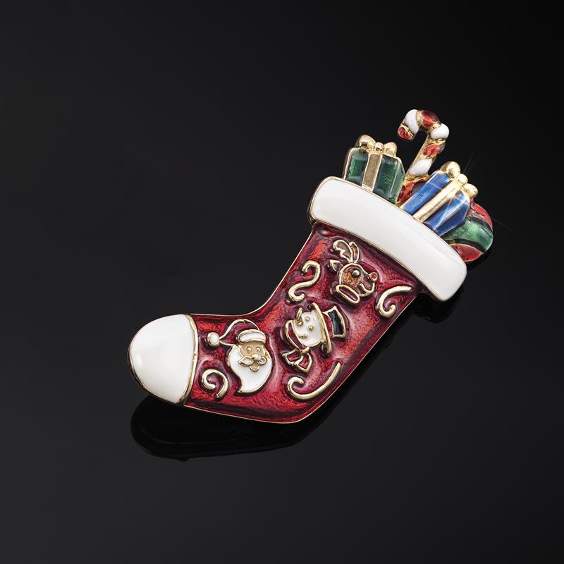 Signs of the Season Brooch (stocking)